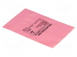 Protection bag | ESD | L: 127mm | W: 76mm | Thk: 75um | 100pcs | pink