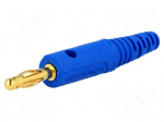 Plug | 4mm banana | 32A | 60VDC | blue | Max.wire diam: 2.8mm