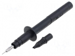 Test probe | 5A | black | Socket size: 4mm | Plating: nickel plated