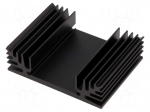 Heatsink: extruded | TO3 | black | L: 50mm | W: 65mm | H: 18mm | 4.9K/W