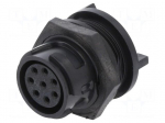 Connector: circular | socket | female | PIN: 8 | w/o contacts | UL94V-0