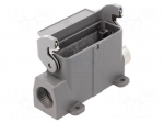 Enclosure: for Han connectors | Han | size 16A | with latch | PG16