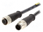 Cable: for sensors/automation | PIN: 5 | M12-M12 | 10m | plug | plug