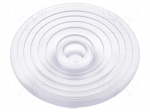 LED lens | round | Mat: PMMA plexiglass | transparent | H: 22.1mm