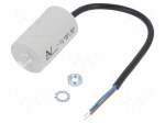 Capacitor: motors, run | 8uF | 470VAC | &Oslash;35x58.5mm | -25&divide;85&deg;C | &plusmn;5%