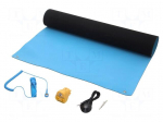 Mat: table set | ESD | L: 1.2m | W: 0.6m | Thk: 2mm | blue (bright)