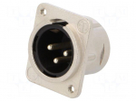 Connector: XLR | socket | male | PIN: 3 | straight | for panel mounting