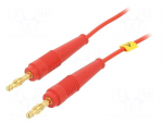 Test lead | 60VDC | 30VAC | 19A | banana plug 4mm,both sides | Len: 1m