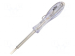 Screwdriver: voltage tester | insulated | slot | 3x0.5mm | 250VAC