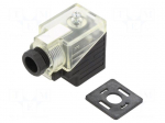 Connector: valve connector | plug | form A | 18mm | female | PIN: 3 | IP65