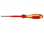 Screwdriver: insulated | slim | slot | 3.5x0.6mm | Blade length: 100mm
