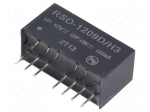 Converter: DC/DC | 1W | Uin: 9&divide;18VDC | Uout: 9VDC | Uout2: -9VDC | SIP8
