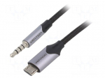 Cable | Jack 3,5mm 4pin plug,USB B micro plug | nickel plated | 2m