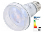 LED lamp | white warm | E27 | 230VAC | 210lm | P: 3W | 36&deg; | 2700K