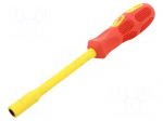 Screwdriver: insulated | 6-angles socket | HEX 7mm