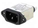 Connector: AC supply | socket | male | Inom: 6A | Ir: 0.8mA | 250VAC