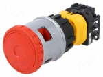 Switch: emergency stop | 30mm | Stabl.pos: 2 | NC x4 | red | IP65 | XN