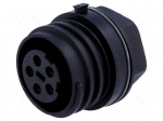 Connector: circular | socket | female | PIN: 5 | 32A | 600V | IP68 | UL94V-0