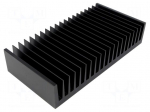 Heatsink: extruded | grilled | black | L: 100mm | W: 200mm | H: 40mm