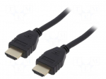 Cable | HDMI plug,both sides | PVC | Len: 3m | black | Core: Cu