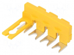 Comb bridge | Entrelec | yellow | ways: 4 | terminals: 4 | W: 8mm