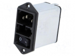 Connector: AC supply | socket | male | 8A | 250VAC | C14 (E),shielded