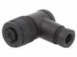 Connector: M12 | female | 713 | 250V | PIN: 4 | IP67 | screw terminal | PA