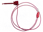 Test leads | 5A | clip-on hook probe,banana plug 4mm | Urated: 300V