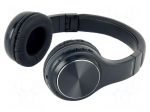 Wireless headphones with microphone | black | USB micro | 10m | 32&Omega;