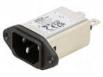 Connector: AC supply | socket | male | Inom: 15A | Ir: 310uA | 250VAC
