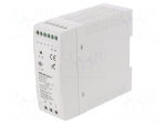 Power supply: switching | for DIN rail | 60W | 24VDC | 2.5A | IP20 | 86%