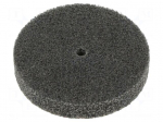 Grinding pin | fleece | Dim: &Oslash;76x12mm | Grit: 2S | Mount.hole diam: 6mm