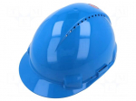 Protective helmet | vented | Size: 53&divide;62mm | blue | HDPE | G3000 | 310g