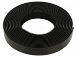 Tape: hook and loop | W: 25mm | L: 5m | Thk: 5.7mm | acrylic | black