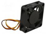 Fan: DC | axial | 12VDC | 60x60x15mm | 32.7dBA | EBR | 4300rpm | 2.55mmH2O