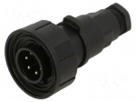 Connector: circular | plug | male | PIN: 6 | 5A | 250V | IP68 | UL94V-0