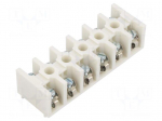 Connector: terminal block | 57A | 500V | screw terminal | white