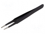 Tweezers | Blade tip shape: flat | Tweezers len: 125mm | ESD