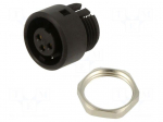 Connector: circular | 710 | 125V | 4A | PIN: 3 | socket | female | soldering