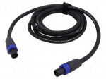 Cable | SpeakON female 4pin,both sides | 3m | black | &Oslash;cable: 10.8mm