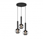 Trio Clayton piekarama lampa 3-pc E27 matt black brushed steel 310390332 4017807522488
