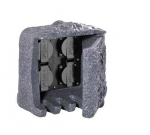 Trio Outdoor socket grey with 4 power sockets gaismeklis 9962-11 4017807305784