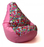 Sako bag pouffe pear print pink fairy L 105 x 80 cm