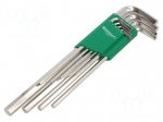 Wrench: hex key-set | Chrom-vanadium steel | 9pcs.