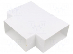 Flat t-joint | ABS | white | 110x55mm
