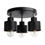 Uued tooted // LISA oprawa ścienno-sufitowa, moc max. 3x60W, E27, czarna, podstawa okrągła, jednopoziomowa, ruchome głowice lampy