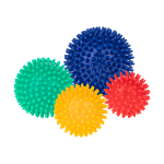 Spordiks ja aktiivseks puhkuseks // Spordikaubad ja varustus // Zestaw piłeczek sensorycznych z kolcami do masażu, 4 piłeczki , REBEL ACTIVE