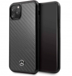 Back panel cover Mercedes-Benz Apple iPhone 11 Pro Max Hard Case Leather Carbon Fiber Black