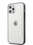 Back panel cover AMG Apple iPhone 12/12 Pro 6.1' Mettalic Black Edges Case Transparent