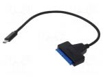 USB to SATA adapter | SATA plug,USB C plug | 0.25m | PnP | 5Gbps